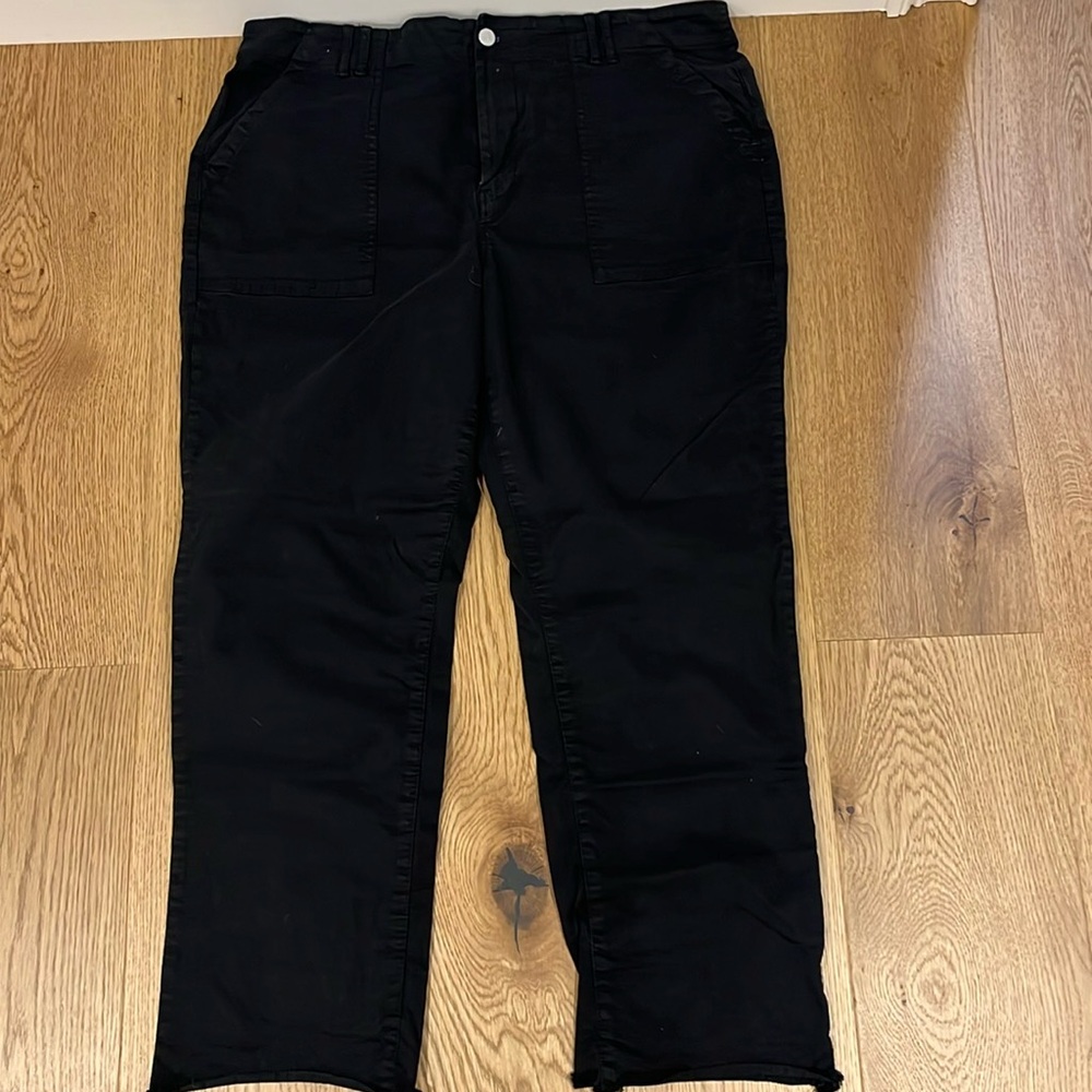 Anthropologie Pilcro & the Letterpress Women's Size 33 Black Cotton Cargo Pants